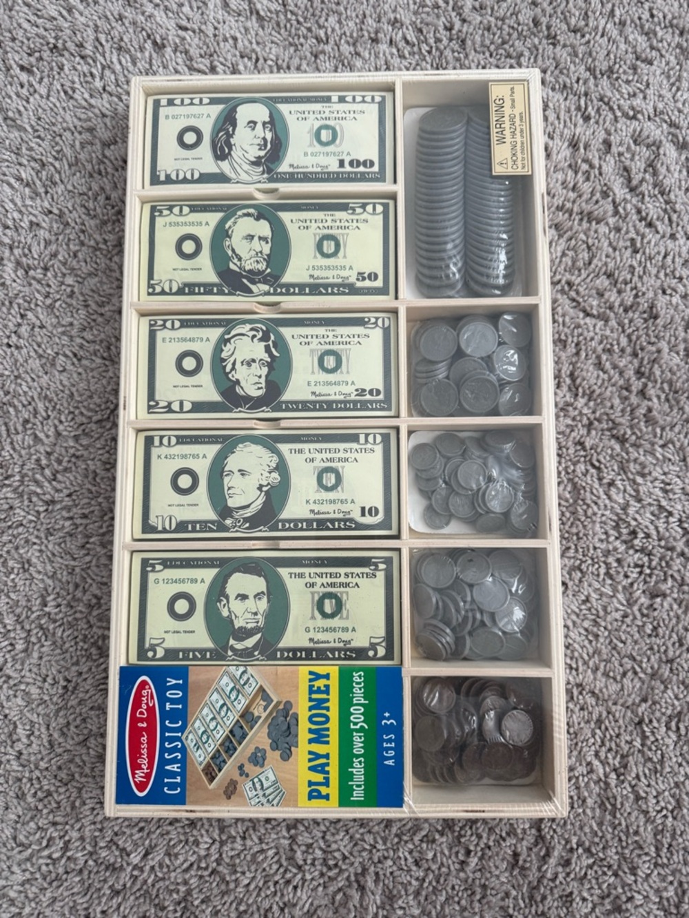 Melissa & Doug Play Learning Money Set NEW